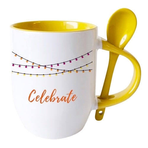 Celebrate Mug with Spoon